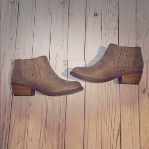 Tan booties